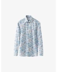 Eton - Floral-Pattern Contemporary-Fit Cotton-Twill Shirt - Lyst