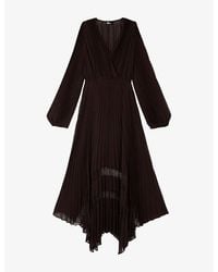 The Kooples Pleated Shirt Dress - Bloomingdale's Exclusive in Red | Lyst