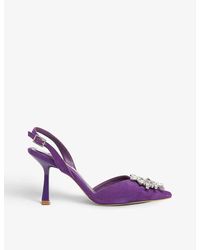 dune croft leather slingback courts