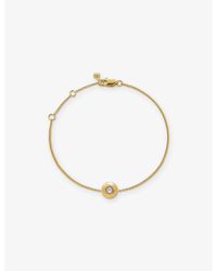 Monica Vinader - June Birthstone 18Ct Vermeil-Plated Sterling And Moonstone Bracelet - Lyst
