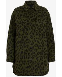 AllSaints - Sophie Leopard-print Woven Jacket - Lyst