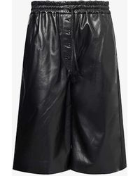 Jil Sander - Relaxed-fit High-rise Leather Shorts - Lyst