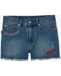 Zadig & Voltaire Denim Halbhohe Bootcut-Jeans in Blau Damen Bekleidung Kurze Hosen Jeans-Shorts und Denim-Shorts 