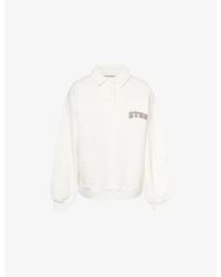 The Couture Club - Ctre Relaxed-Fit Cotton-Blend Polo Sweatshirt - Lyst