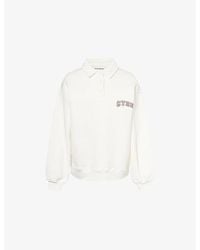 The Couture Club - Ctre Relaxed-Fit Cotton-Blend Polo Sweatshirt - Lyst