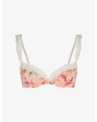 Savage x Fenty - Bare Flower Unlined Balconette Mesh Bra - Lyst