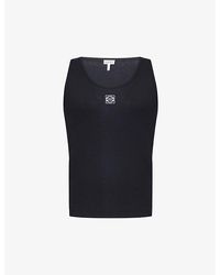 Loewe - Anagram-embroidered Cotton-jersey Tank Top - Lyst