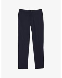 Sandro - Unstructured Mid-rise Slim-fit Straight-leg Stretch-woven Trousers Xx - Lyst