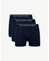 Polo Ralph Lauren - Pack Of Three Slim-Fit Stretch-Cotton Boxer Briefs Xxl - Lyst