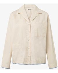 Nué Notes - Hardy Embroidered-trim Cotton Shirt - Lyst