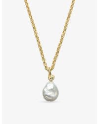 La Maison Du Couturier - With Love Darling Paloma 14Ct-Plated And Pearl Necklace - Lyst