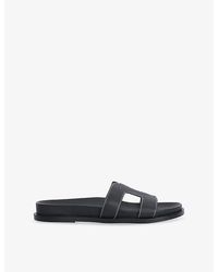 Dune - Loupas Footbed Leather Sandals - Lyst