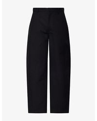 Givenchy - Couture Seams Wide-Leg Cotton Trousers - Lyst