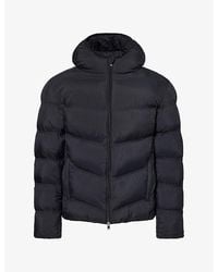 Arne - Chevron Hooded Nylon Puffer Jacket - Lyst