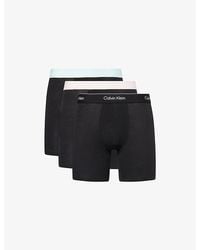 Calvin Klein - Icon Pack Of Three Stretch-Cotton Boxer Briefs - Lyst