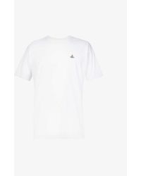 Vivienne Westwood - Orb Logo-embroidered Cotton T-shirt Xx - Lyst