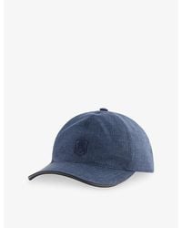 Corneliani - Embroidered-Logo Woven Baseball Cap - Lyst