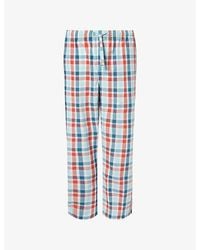 Derek Rose - Barker Check Cotton Lounge Trousers - Lyst