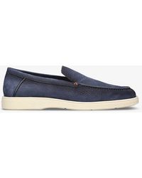 Santoni - Detroit Contrast-sole Leather Loafers - Lyst