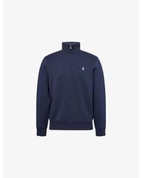 Polo Ralph Lauren - Embroidered-Logo Long-Sleeve Cotton-Jersey Sweatshirt - Lyst