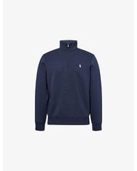 Polo Ralph Lauren - Embroidered-Logo Long-Sleeve Cotton-Jersey Sweatshirt - Lyst