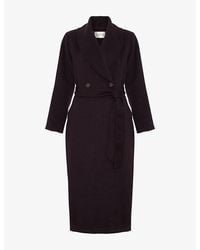 Phase Eight - Daisy Shawl-Collar Double-Face Wool-Blend Midi Coat - Lyst