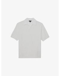 Reiss - Sol Textured Knitted Polo Shirt - Lyst