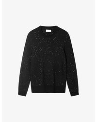 The White Company - Sequin-embellished Organic Cotton-blend Jumper X - Lyst