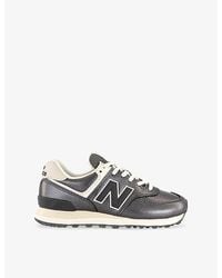 New Balance - 574 Leather Trainers - Lyst
