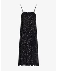 OMNES - Thea Polka-Dot Satin Maxi Dress - Lyst