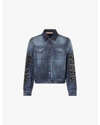 Acne Studios - Rye U Patchwork Pinstripe Denim Jacket - Lyst