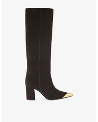Kurt Geiger - Regent Cap Suede Knee-High Boots - Lyst