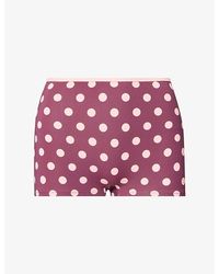 HYPHEN - Polka-Dot Hot-Pant Bikini Bottoms - Lyst