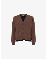 JW Anderson - Contrast Layered Wool And Cashmere Cardigan - Lyst