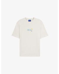 HUGO - Brand-Print Regular-Fit Cotton-Jersey T-Shirt - Lyst