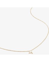 Monica Vinader - Small Letter M 14ct Yellow-gold Pendant Necklace - Lyst
