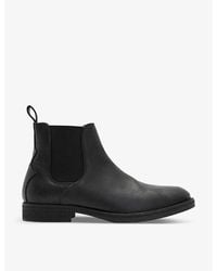AllSaints - Creed Brand-embossed Leather Chelsea Boots - Lyst