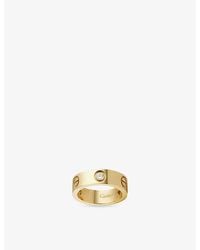 Cartier - Love 18Ct- And 3 Diamonds Ring - Lyst