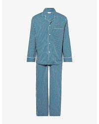 Derek Rose - Royal Stripe Cotton Pyjama Set - Lyst
