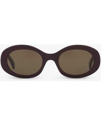Celine - Cl40194u Triomphe Oval-frame Acetate Sunglasses - Lyst