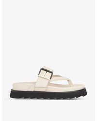 Whistles - Sutton Toe-post Buckle Leather Sandals - Lyst