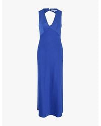 OMNES - Nova Tie-Back Satin Maxi Dress - Lyst