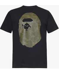 A Bathing Ape - Asia Camo Brand-print Cotton-jersey T-shirt X - Lyst