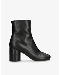MM6 by Maison Martin Margiela - Anatomic 70 Leather Heeled Ankle Boots - Lyst