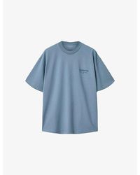 AllSaints - Xander Logo-Embossed Short-Sleeve Cotton T-Shirt - Lyst