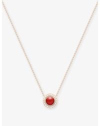 Piaget - Possession 18Ct Rose- Carnelian And 0.28Ct Diamond Pendant Necklace - Lyst