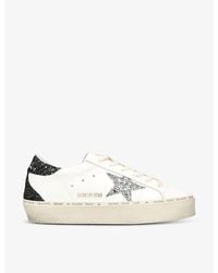 Golden Goose - Hi Star 10250 Glitter-embellished Leather Low-top Trainers - Lyst