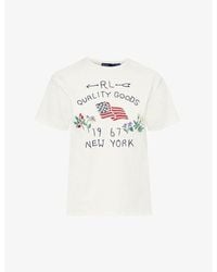 Polo Ralph Lauren - Graphic-print Cotton-jersey T-shirt - Lyst
