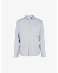 AllSaints - Hawthorne Slim-fit Stretch-cotton Shirt X - Lyst
