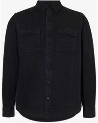 True Religion - Brand-embroidered Flap-pocket Cotton Shirt - Lyst